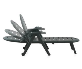 A ESTRENAR Tumbona plegable con colchoneta, ruedas