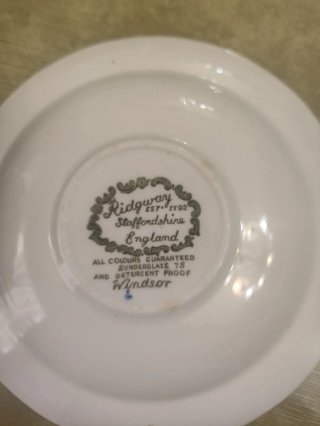 Tazas de té vintage Winsor (Ridgway Staffordshire)