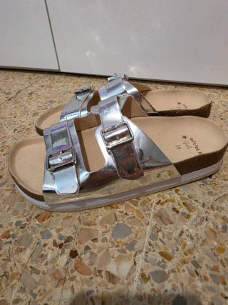 Sandalias Lefties Plata Talla 35 nuevas
