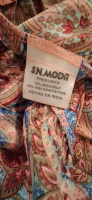 Vestido boho seda estampado talla única