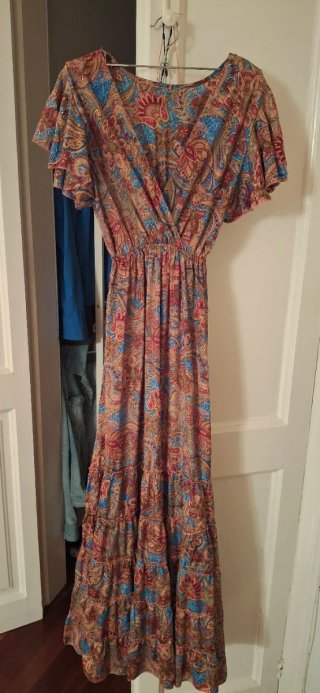Vestido boho seda estampado talla única