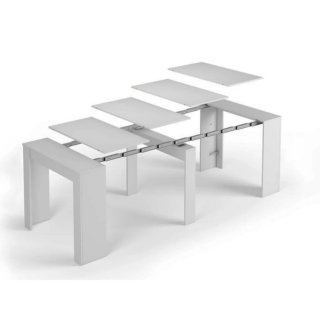 Mesa comedor extensible blanca