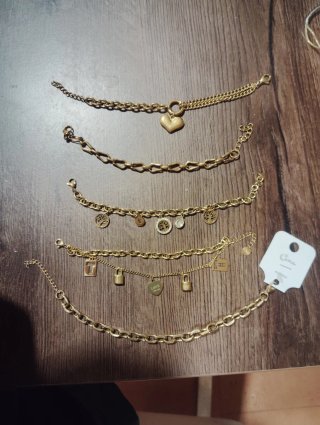 Pulseras acero dorado