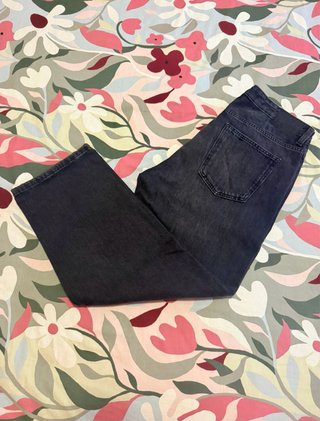 Pantalón PULL&BEAR Hombre Negro Baggy Fit