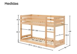 Litera de madera