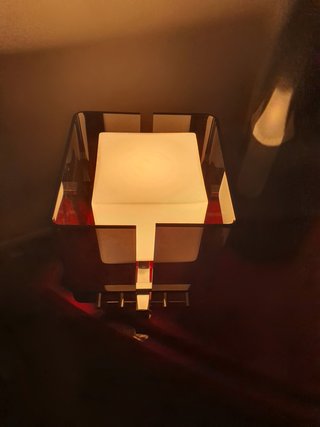 Lámpara Vintage Space Age Cúbica NOS - Rescatada