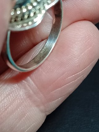 Anillo Plata Ley Piedra zafiro azul