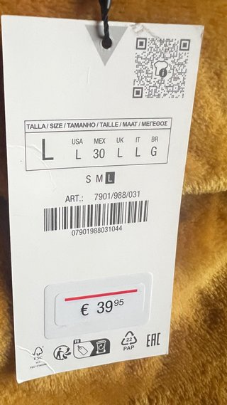 Vestido punto Zara manga abullonada