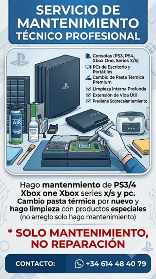 Mantenimiento consolas y pc