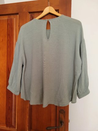 Blusa Zara verde claro talla única