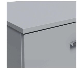 Escritorio Madesa Gris con Cajones y Puerta