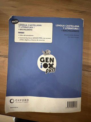 Lengua castellana y literatura I. Libro del est...