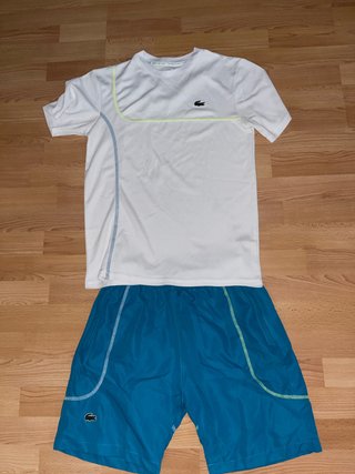 Conjunto Deportivo Lacoste Blanco y Azul