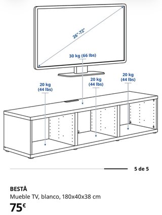 Mueble TV Blanco