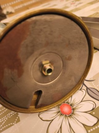Lampada da tavolo antica in ottone