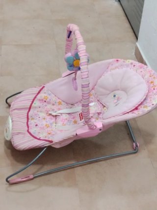 Hamaca Fisher Price rosa flores