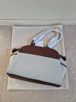 Bolso Zara gris y Marrón
