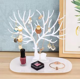 Organizador de Joyas Árbol Ciervo Blanco