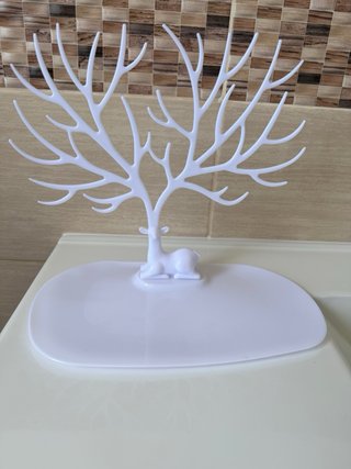 Organizador de Joyas Árbol Ciervo Blanco