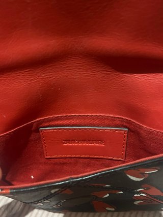 NUEVO Bolso Zadig & Voltaire Corazones Negro Rojo