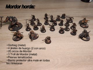 MESBG Ejército Mordor Horda Pintado