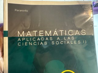 Matemáticas II para Ciencias Sociales. 2º Bachi...