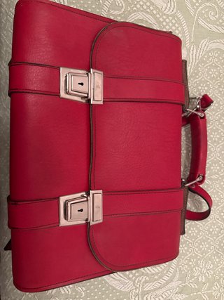 Cartera colegio vintage años 70 roja