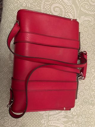 Cartera colegio vintage años 70 roja