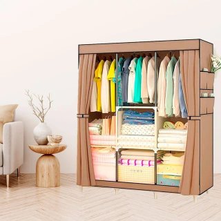 Armario Vestidor Bolsillos Marrón 158x106x45 NUEVO