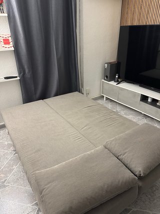 Divano letto beige/grigio
