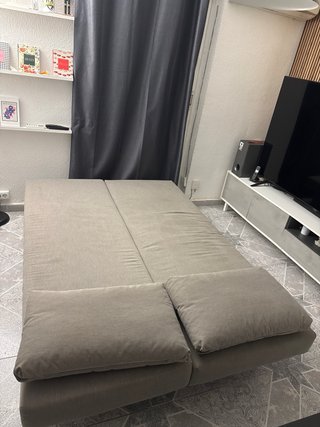 Divano letto beige/grigio
