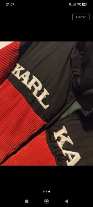 Cazadora Karl Kani Roja y Negra