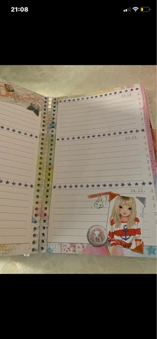 Agenda Top Model con stickers, nuovo