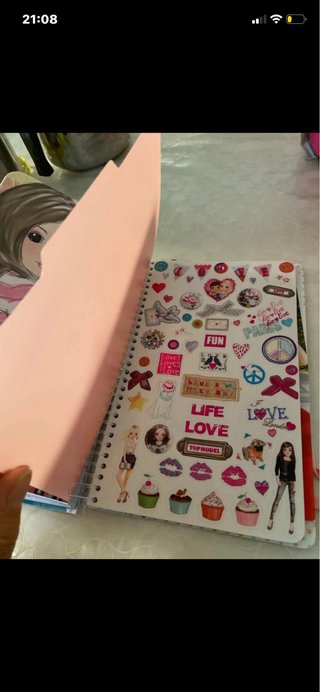 Agenda Top Model con stickers, nuovo