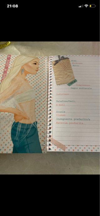 Agenda Top Model con stickers, nuovo