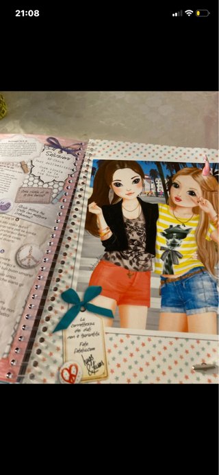 Agenda Top Model con stickers, nuovo