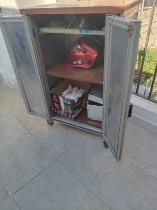 Banco de trabajo con ruedas
