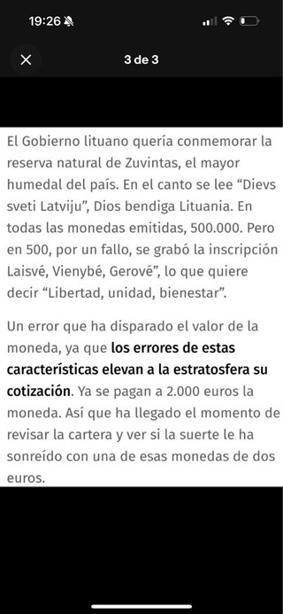 Moneda 2 euros Lituania 2017 Vytis