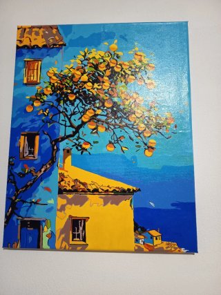 Cuadro Decorativo Casa Mediterránea