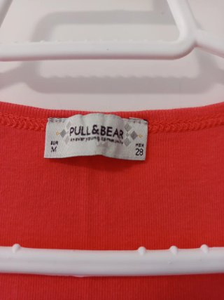 Camiseta tirantes Pull&Bear Coral Talla M