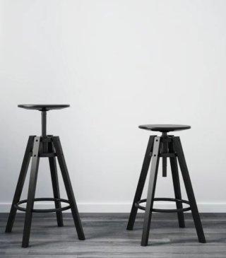 Taburete Alto Negro Ikea modelo DALFRED