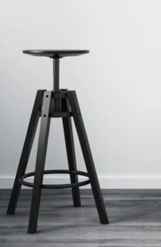 Taburete Alto Negro Ikea modelo DALFRED