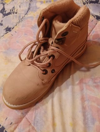 Botas montaña beige/rosa T.36