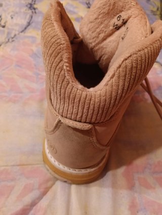 Botas montaña beige/rosa T.36