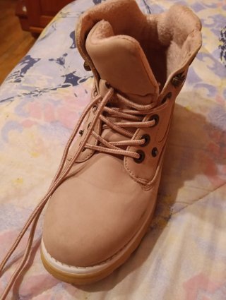 Botas montaña beige/rosa T.36