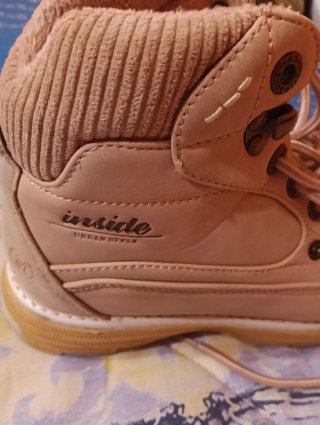 Botas montaña beige/rosa T.36