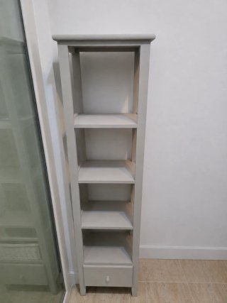 Estantería madera gris con cajón