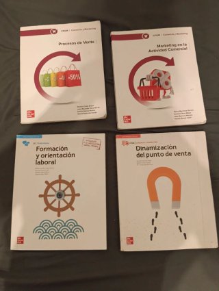 Libros de texto 1 curso  G.M. Marketing y Comercio
