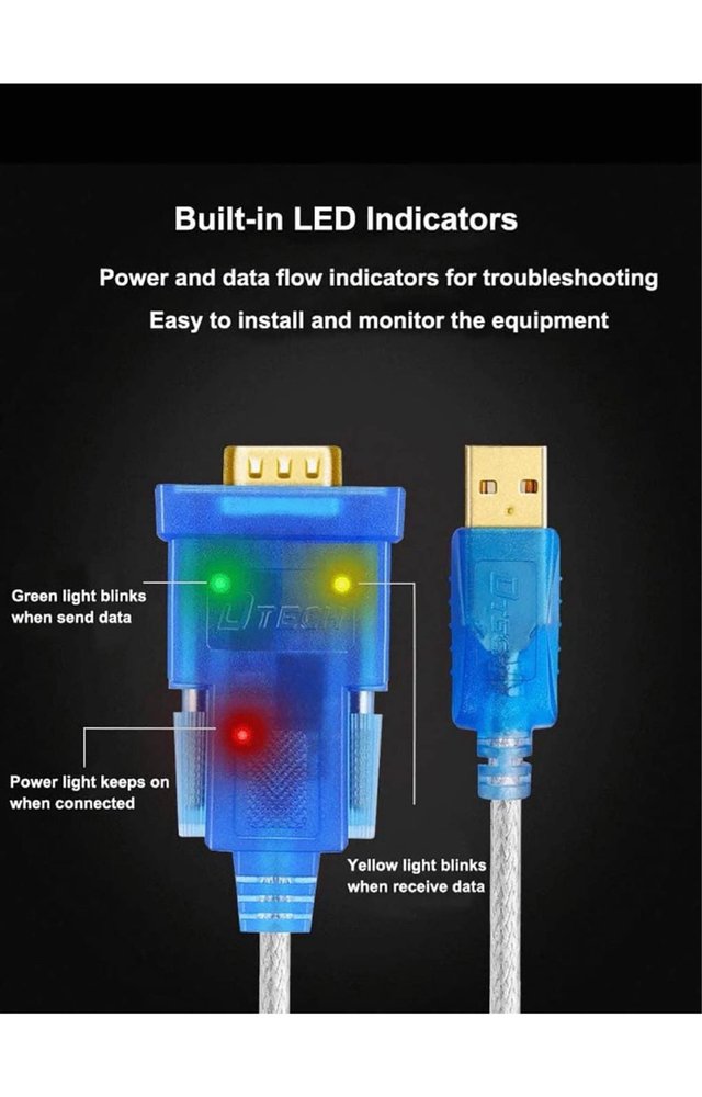 Adaptador USB a Puerto Serie RS232 DTech