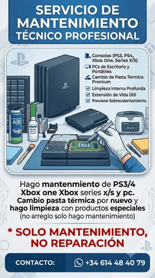 Mantenimiento consolas y pc
